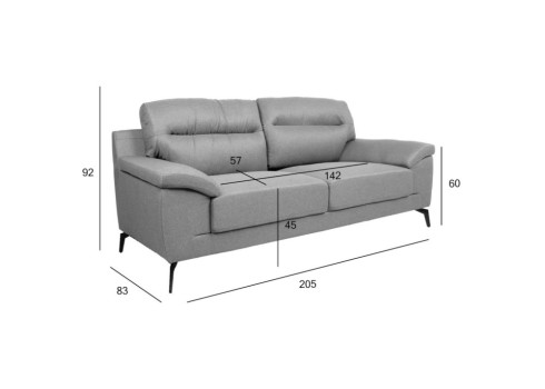 Diivan ENZO 3-kohaline, hall