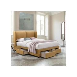 Voodi SUGI 160x200cm, tumekollane