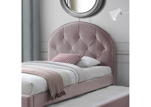 Voodi LARA 90x205cm, lillakasroosa