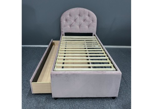 Voodi LARA 90x205cm, lillakasroosa