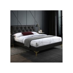 Voodi POEM 160x200cm, tumehall