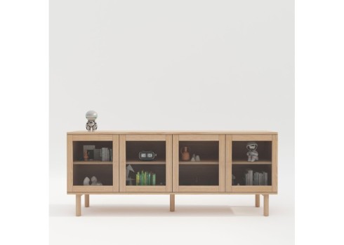 Kummut HANSEN 160x40xH75cm, melamiin, tamm