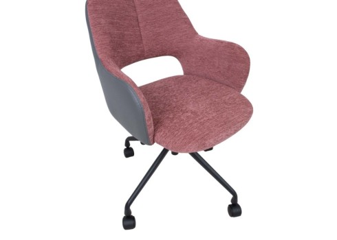 Töötool KENO ratastega, tumeroosa-hall