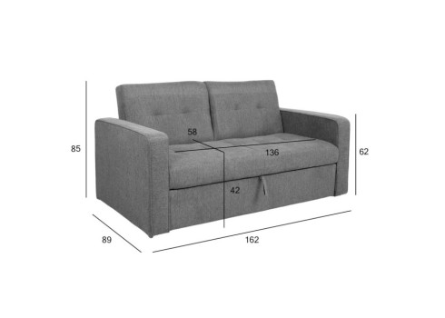 Diivanvoodi JORGE 2-kohaline, hall