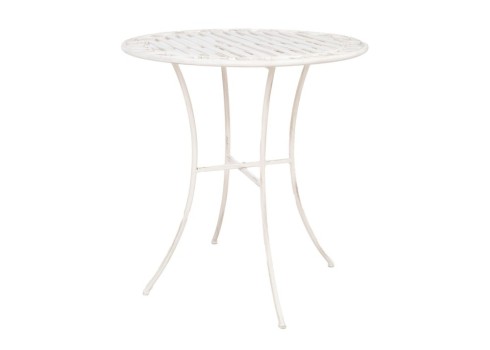 Laud JASMINE D70xH75cm, antiikvalge metall