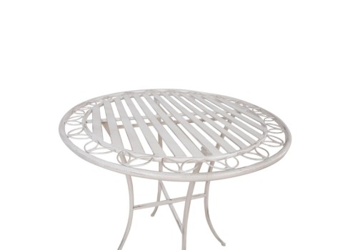 Laud JASMINE D70xH75cm, antiikvalge metall