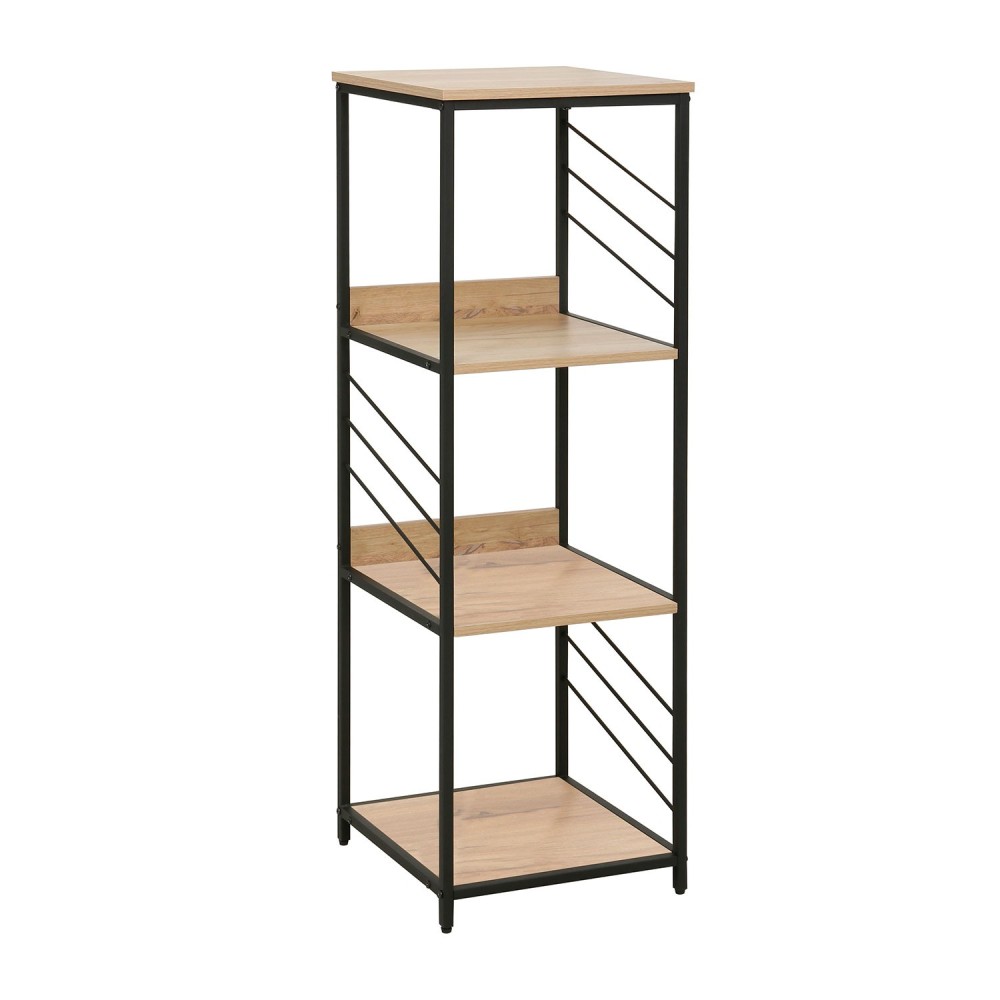 Riiul DIMITRA 40x40xH124cm, rustik-must