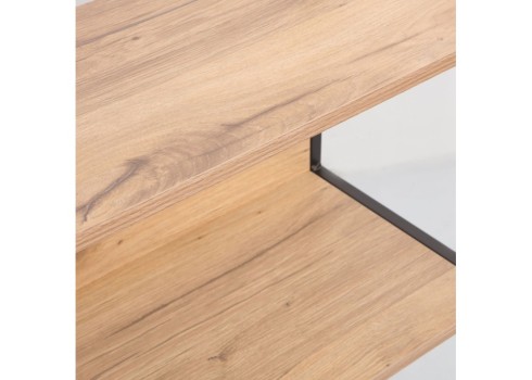 Riiul DIMITRA 40x40xH124cm, rustik-must