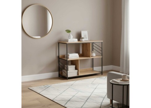 Riiul DIMITRA 100x40xH83,5cm, rustik-must