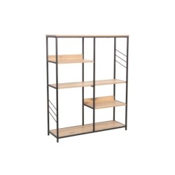 Riiul DIMITRA 100x30xH124cm, rustik-must