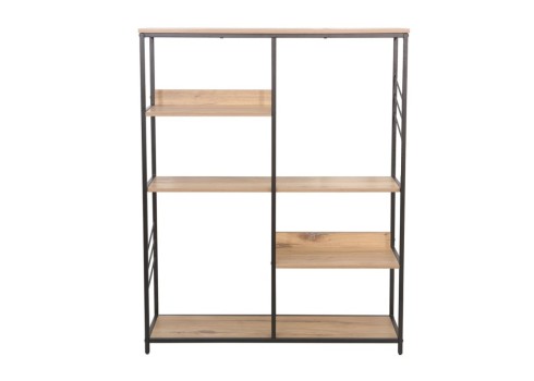 Riiul DIMITRA 100x30xH124cm, rustik-must