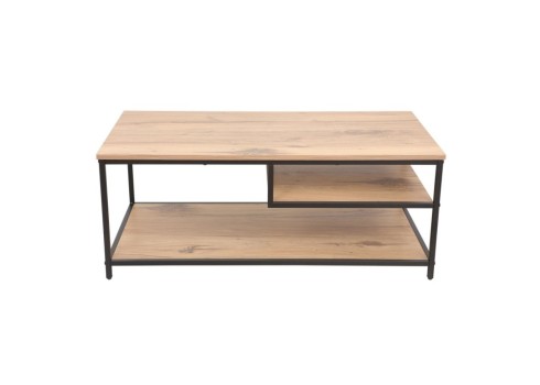 Diivanilaud DIMITRA 100x50xH40cm, rustik-must