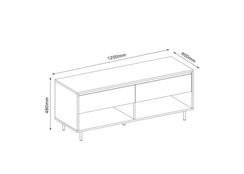 TV laud HERTA 120x40xH48cm
