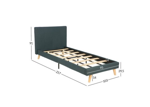 Voodi JUNO 90x200cm, hall