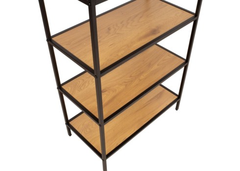 Riiul HEDVIG 63x33xH124cm, saar-must