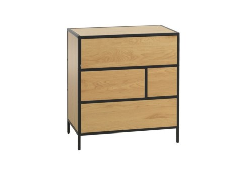 Kummut HEDVIG 70x40xH74,5cm, saar-must