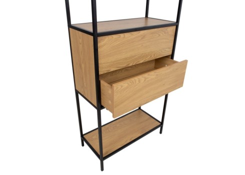 Riiul HEDVIG sahtliga 64x30xH178cm, saar/must