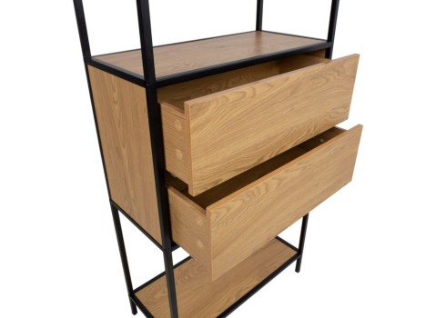 Riiul HEDVIG sahtliga 64x30xH178cm, saar/must