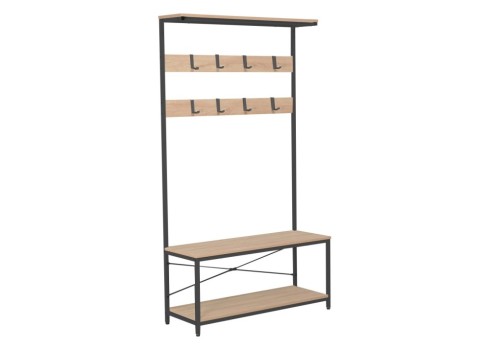 Esikuriiul HEDVIG 100x36xH180cm, saar-must