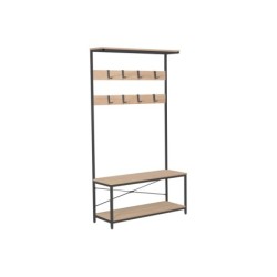 Esikuriiul HEDVIG 100x36xH180cm, saar-must