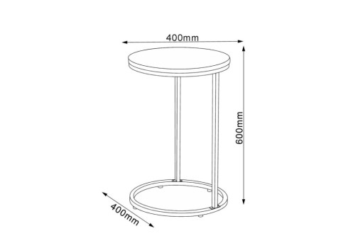 Abilaud HEDVIG D40xH60cm, saar-must
