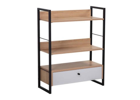 Riiul STUDY 70x30xH90cm, tamm-valge