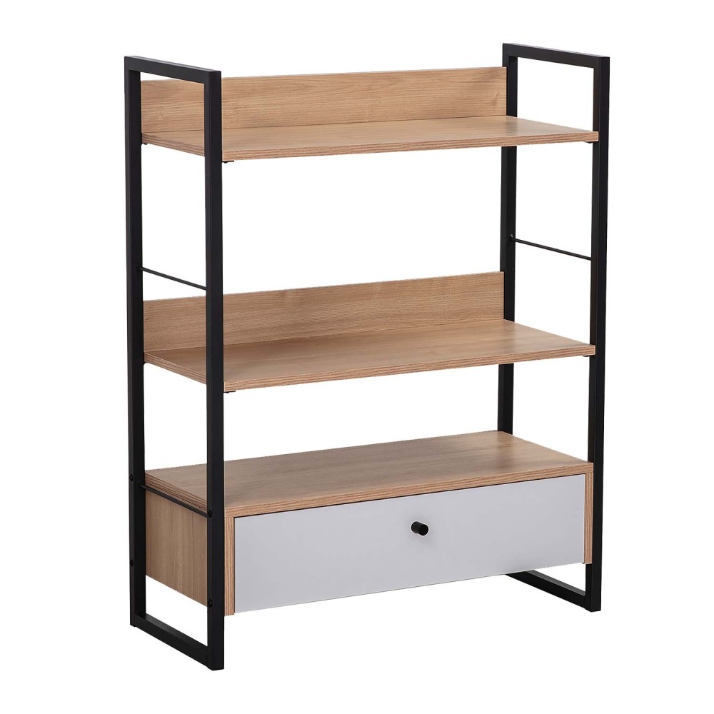 Riiul STUDY 70x30xH90cm, tamm-valge