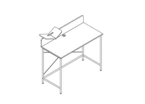 Kirjutuslaud HEDVIG 100x49,5xH102cm, saar/must
