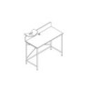 Kirjutuslaud HEDVIG 100x49,5xH102cm, saar/must
