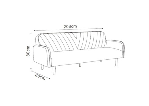 Diivanvoodi KARIN 208x80x80cm, hall