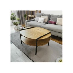 Diivanilaud HEDVIG 80x80xH45cm, saar-must