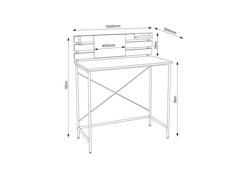 Kirjutuslaud HANNES 100x50xH100cm, rustik
