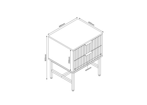 Abilaud - öökapp HELVE 48x40xH60cm, melamiin