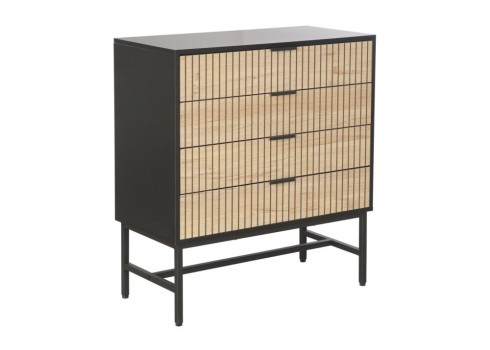 Kummut HELVE 80x40xH89,5cm, melamiin must / hele puit