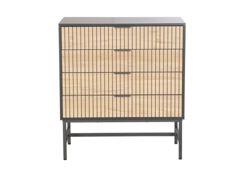 Kummut HELVE 80x40xH89,5cm, melamiin must / hele puit