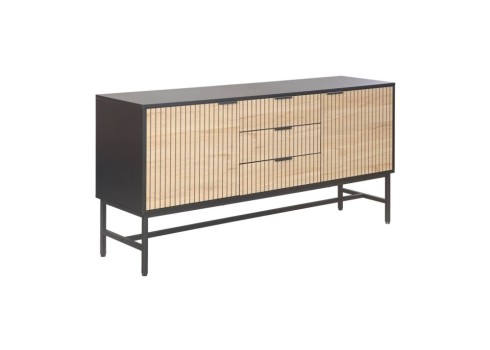 Kummut HELVE 150x40xH75cm, melamiin must / hele puit