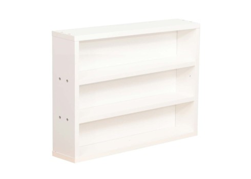 Riiul LESTER 48x10xH36cm, valge melamiin