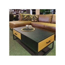 Diivanilaud AMSTERDAM 110x60xH40cm, tamm/must