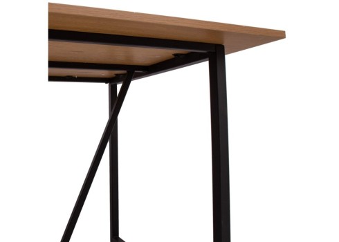 Söögilaud AMSTERDAM 160x90xH75cm, tamm/must