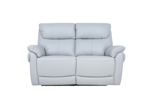 Diivan BOWEN 2-kohaline elektriline recliner, hallikasbeež naturaalne nahk