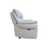 Diivan BOWEN 2-kohaline elektriline recliner, hallikasbeež naturaalne nahk