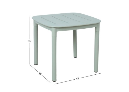 Laud MANGO 45x45xH40cm, rohekashall plastik