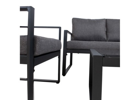 Aiamööblikomplekt LEIPZIG laud, diivan, 2 tooli