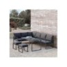 Aiamööblikomplekt LEIPZIG laud, nurgadiivan ja 2 tumbat