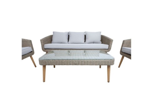 Aiamööblikomplekt NORWAY laud, diivan ja 2 tooli