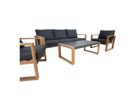Aiamööblikomplekt DUISBURG laud, diivan ja 2 tugitooli