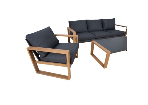 Aiamööblikomplekt DUISBURG laud, diivan ja 2 tugitooli
