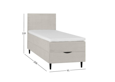 Kontinentaalvoodi LAARA 90x200cm, beež