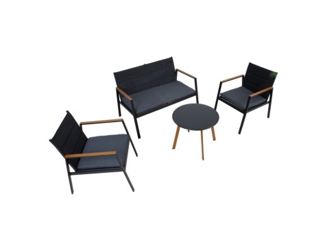 Aiamööblikomplekt ABER laud, diivan ja 2 tugitooli