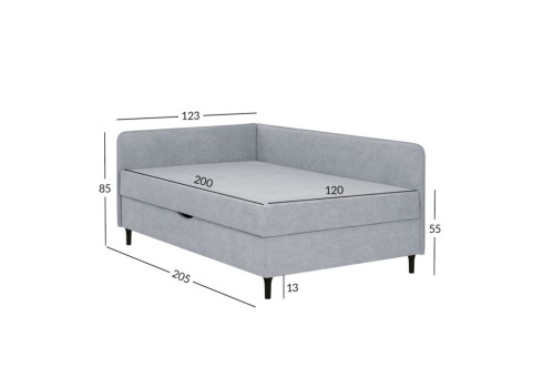 Voodi HENRIETTE VN 120x200cm, panipaigaga